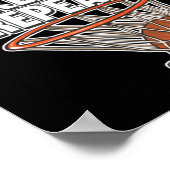 Spaß essen Schlaf Basketball Wiederholen Sport Tra Poster (Ecke)