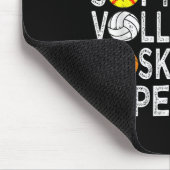Spaß essen Schlafen Softball Volleyball Basketball Mousepad (Ecke)