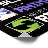 Spaß essen Sleep Anime Wiederholung Anime Japan Ma Poster (Ecke)