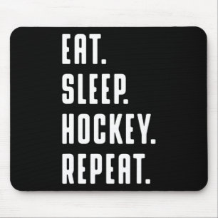 Spaß essen Sleep Hockey Wiederholung Spaß Grafik f Mousepad