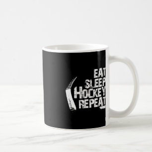 Spaß essen Sleep Ice Hockey Wiederholung Vintages Kaffeetasse
