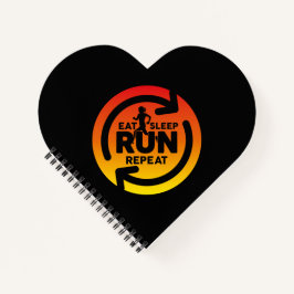 Spaß essen Sleep-Run Wiederholung Sonnenuntergang  Notizblock