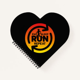 Spaß essen Sleep-Run Wiederholung Sonnenuntergang Notizblock