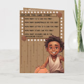 Spaß Ethnic Boys Geheimnachricht glücklich Geburts Karte (Rückseite)