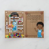 Spaß Ethnic Boys Geheimnachricht glücklich Geburts Karte (Innenseite)