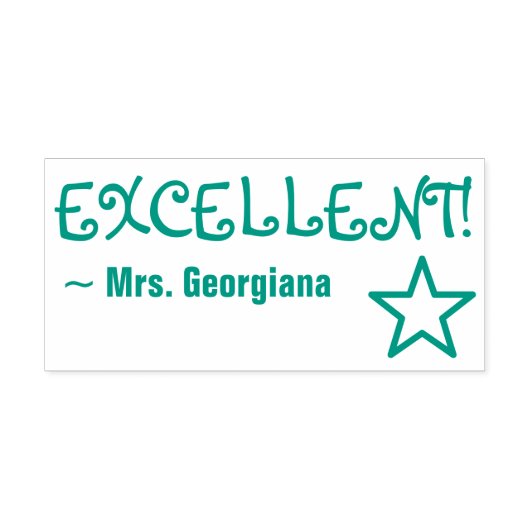 Spaß "EXCELLENT!" Briefmarke aus Kautschuk Permastempel (Design)