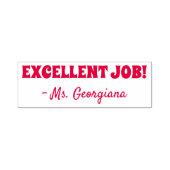 Spaß "EXCELLENT JOB!" + Tutor-Name Rubber-Briefmar Permastempel (Design)