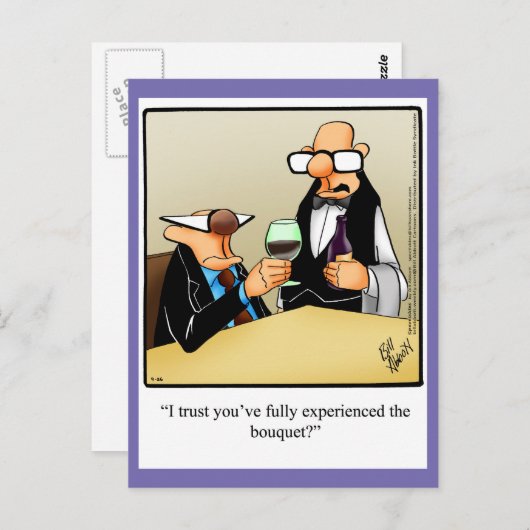 Spaß "Experience The Bouquet" Postkarte (Vorne/Hinten)