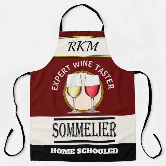 Spaß Expert WINE Taster All-over Print-Schürze Schürze (Vorderseite)