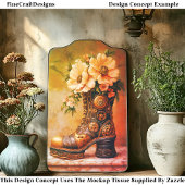 Spaß Extrem Steampunk Boot, floral DG2LG Decoupage Seidenpapier