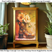 Spaß Extrem Steampunk Boot, floral DG2RG Decoupage Seidenpapier