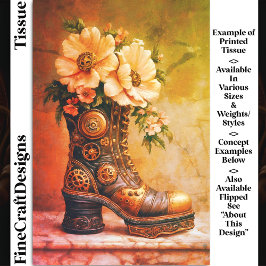 Spaß Extrem Steampunk Boot, floral DG2RG Decoupage Seidenpapier