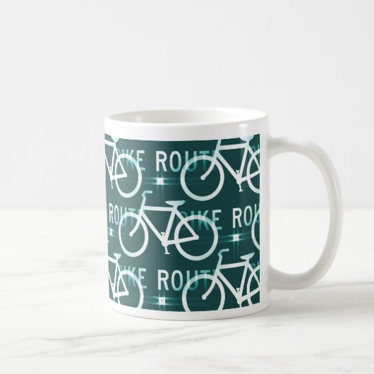 Spaß-Fahrrad-Weg Fixie Fahrrad-Radfahrer-Muster Kaffeetasse (Rechts)