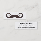 Spaß-Fake-Lenkstangen-Schnurrbart-dünne Mini Visitenkarte (Vorne/Hinten)