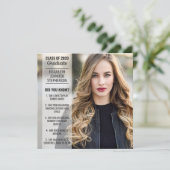 Spaß Fakten 2 Foto Moderne Ankündigung Abschluss (Stehend Vorderseite)