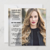 Spaß Fakten 2 Foto Moderne Ankündigung Abschluss (Vorderseite)