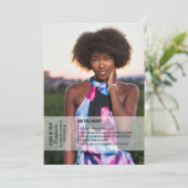 Spaß Fakten 2 Foto Moderner Abschluss Einladung (Stehend Vorderseite)