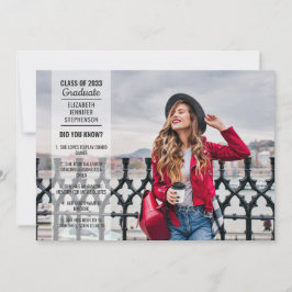 Spaß Fakten 2 Foto Moderner Uni-Abschluss Einladung