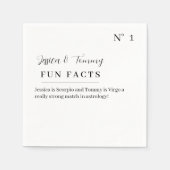 Spaß Fakten Abigaile Script Hochzeit Serviette (Vorderseite)