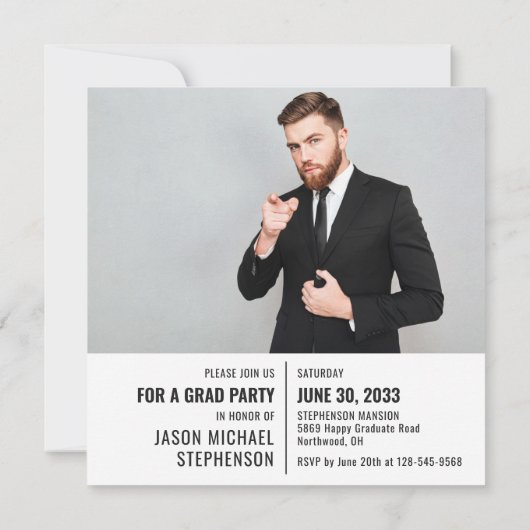 Spaß Fakten Abschluss Ankündigung 2 Foto modern (Rückseite)