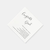 Spaß Fakten Abschluss Einfach handschriftlich Serviette (Ecke)