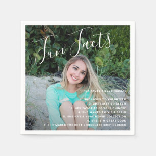 Spaß Fakten Abschluss Foto Einfach handschriftlic Serviette