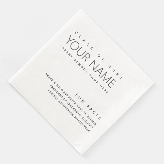 Spaß Fakten Abschluss Moderner, benutzerfreundlich Serviette (Ecke)