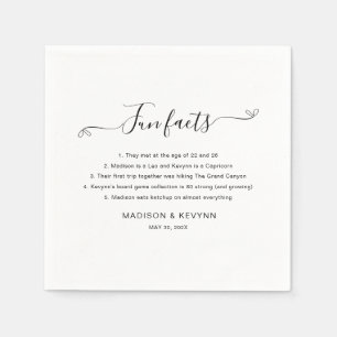 Spaß Fakten Black Wedding Napkins Serviette