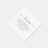 Spaß Fakten Black Wedding Napkins Serviette (Ecke)