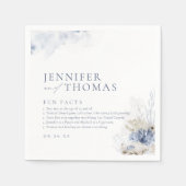 Spaß Fakten blaue Korallen & Muscheln Strand Hochz Serviette (Vorderseite)