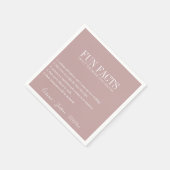 Spaß Fakten Dusty Mauve Personalisiert Serviette (Ecke)
