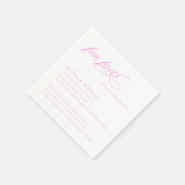 Spaß Fakten einfach elegante Typografie Hochzeit Serviette (Ecke)