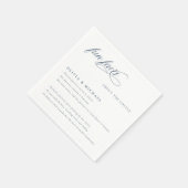 Spaß Fakten einfach elegante Typografie Hochzeit Serviette (Ecke)