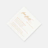 Spaß Fakten einfach elegante Typografie Hochzeit Serviette (Ecke)