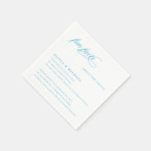 Spaß Fakten einfach elegante Typografie Hochzeit Serviette (Ecke)