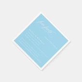 Spaß Fakten einfach elegante Typografie Hochzeit Serviette (Ecke)