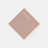 Spaß Fakten einfach elegante Typografie Hochzeit Serviette (Ecke)