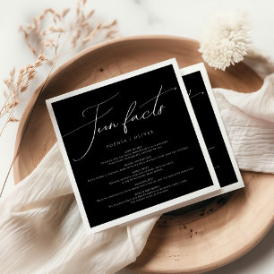 Spaß Fakten Einfache moderne Hochzeit Serviette