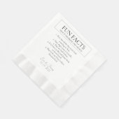Spaß Fakten Elegante Braut und Groom Hochzeit Serviette (Ecke)