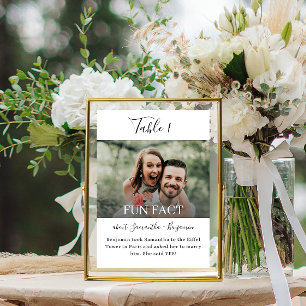 Spaß Fakten Foto Hochzeit Rezeption Tischnummern