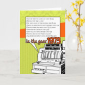 Spaß Fakten Geburtstag - Lebenshaltungskosten 1973 Karte (Gelbe Blume)