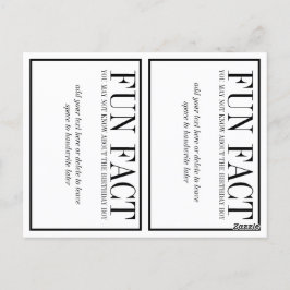 Spaß Fakten Geburtstagsparty Dekorationen Ballon T Postkarte