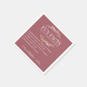 Spaß Fakten Gold Botanisch Personalisiert Serviette (Ecke)