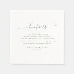 Spaß Fakten Grüne Hochzeit Napkins Serviette