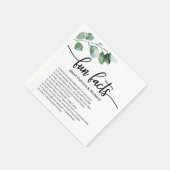 Spaß Fakten Hochzeit Elegante Grüne Serviette (Ecke)