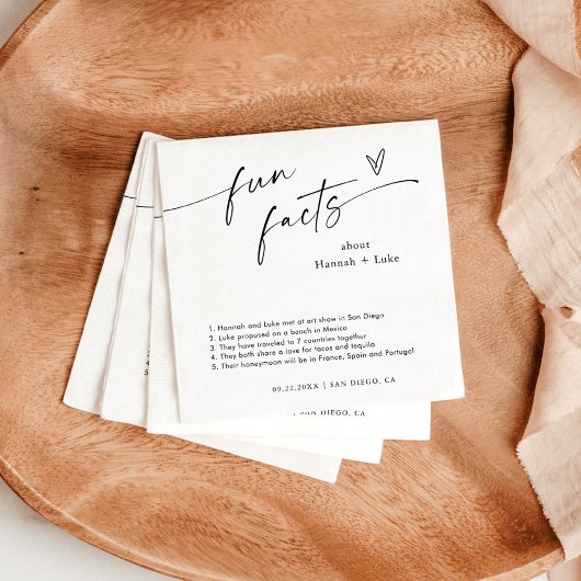 Spaß Fakten Hochzeiten von Napkins | Modernes Mini Serviette