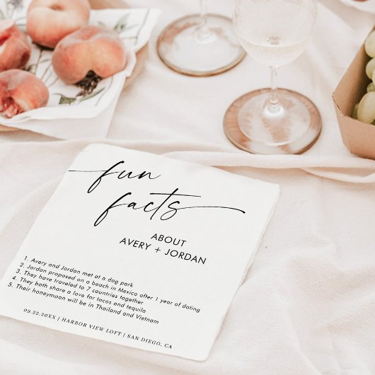 Spaß Fakten Hochzeiten von Napkins | Modernes Mini Serviette