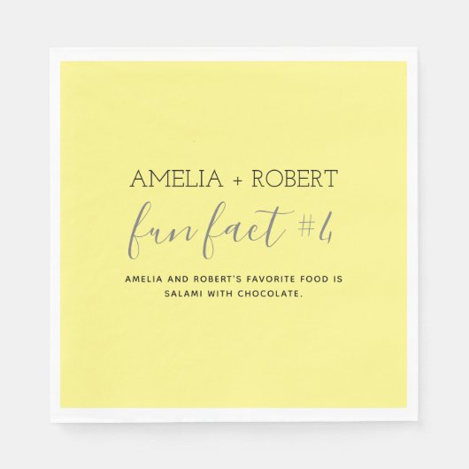 Spaß Fakten Hochzeiten von Napkins Serviette (Vorderseite)