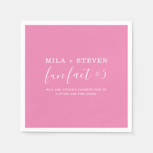 Spaß Fakten Hochzeiten von Napkins Serviette (Vorderseite)