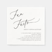 Spaß Fakten Kalligrafie Hochzeit Weiß Serviette (Vorderseite)